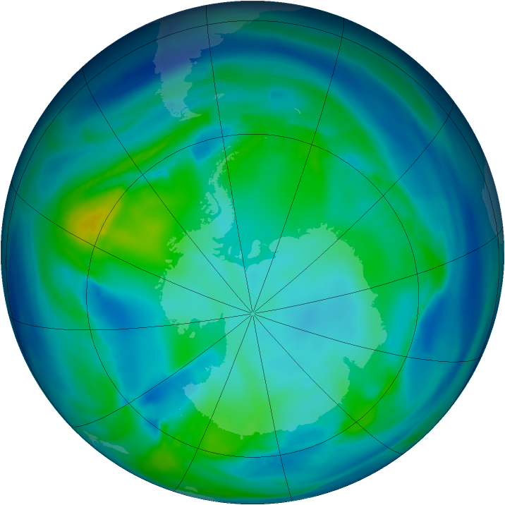 Antarctic ozone map for 10 May 2006